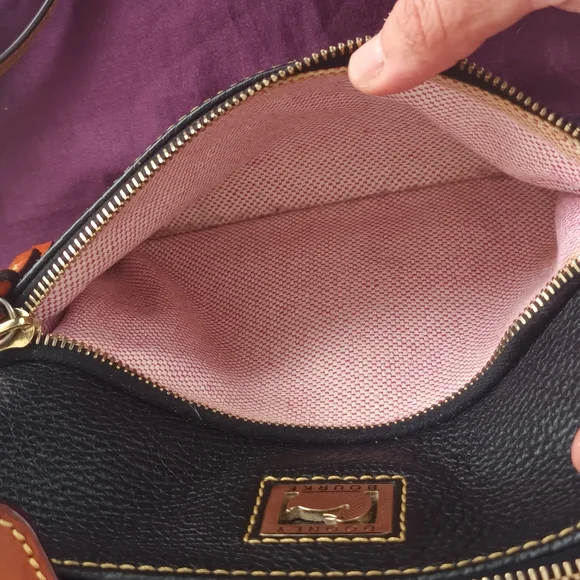 Dooney & Bourke Black Crossbody Bag with Tan Accents - Picture 5 of 14